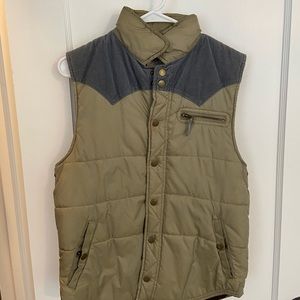 Men’s Small UO Western Tan & Slate Blue Vest